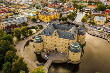 Flygbild av Örebro slott 